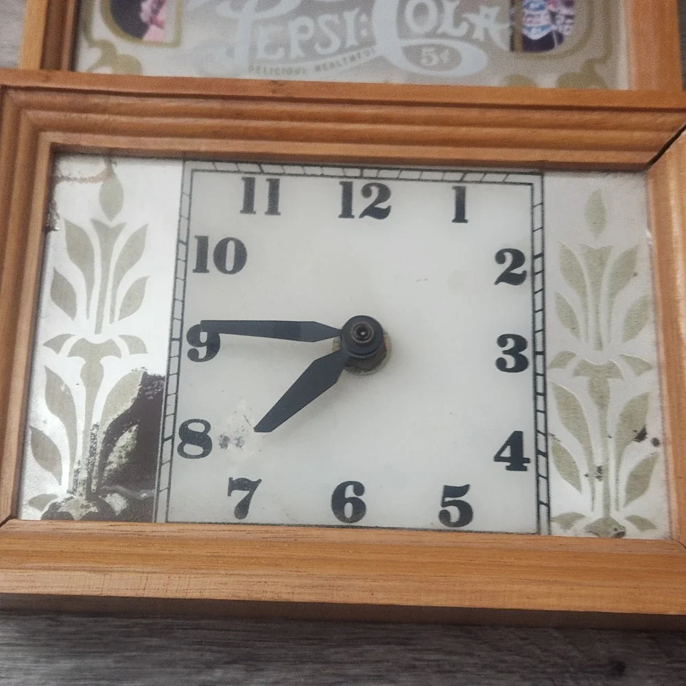 Vintage Pepsi Cola Brown Wall Clock 12.5